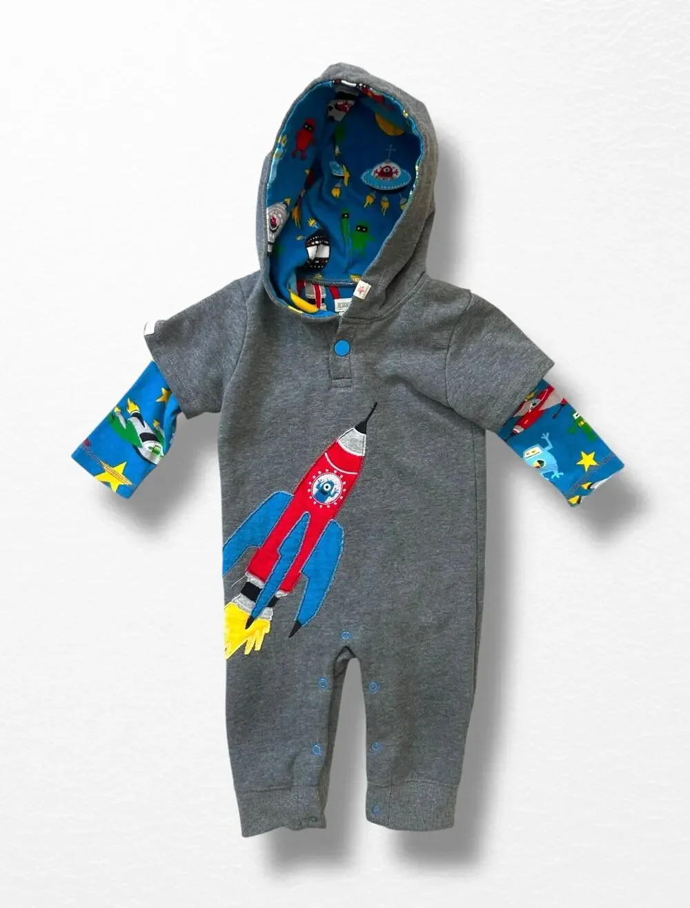 Hatley Baby Rocketship Romper, 6-12 Months